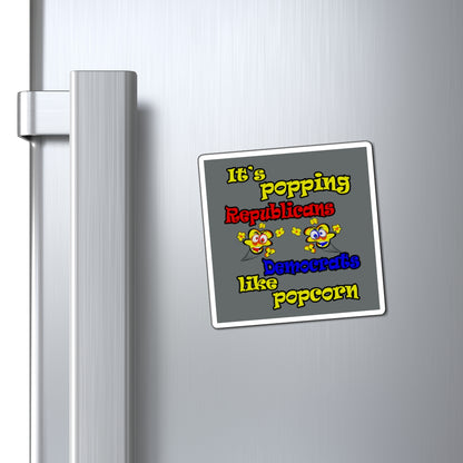 popping like popcorn - Magnets - (dark grey)