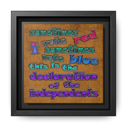 declaration of the independents - framed canvas art (brown papyrus)