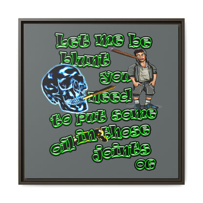 og - framed canvas art (dark grey)