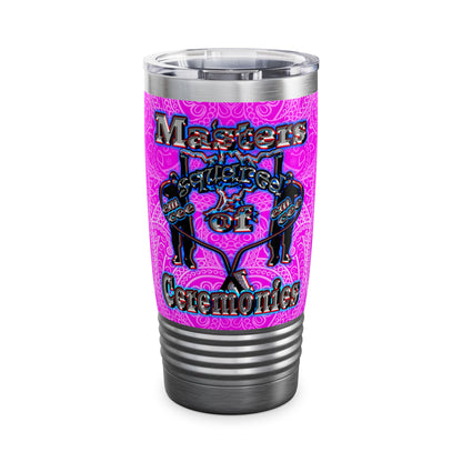 em cee squared - Ringneck Tumbler, 20oz (pink swirl)