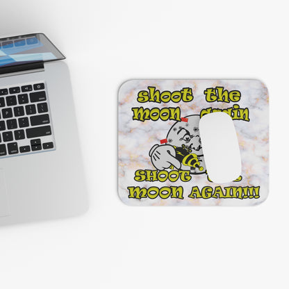 shoot the moon again - Mouse Pad (Rectangle) (white marble)