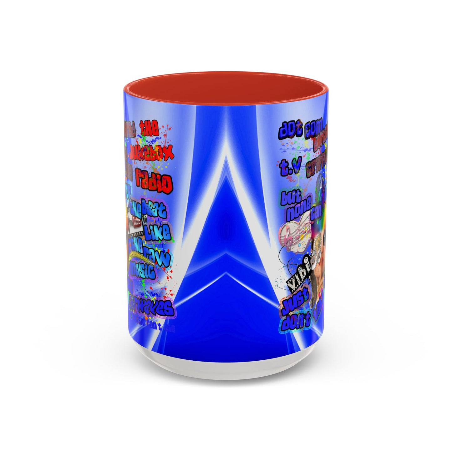 drop the beat - Accent Mug (blue-white wave)