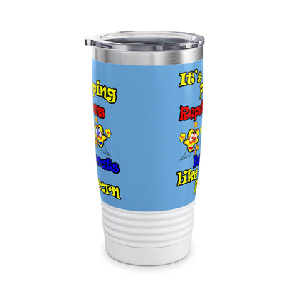 popping like popcorn - Ringneck Tumbler, 20oz (light blue)