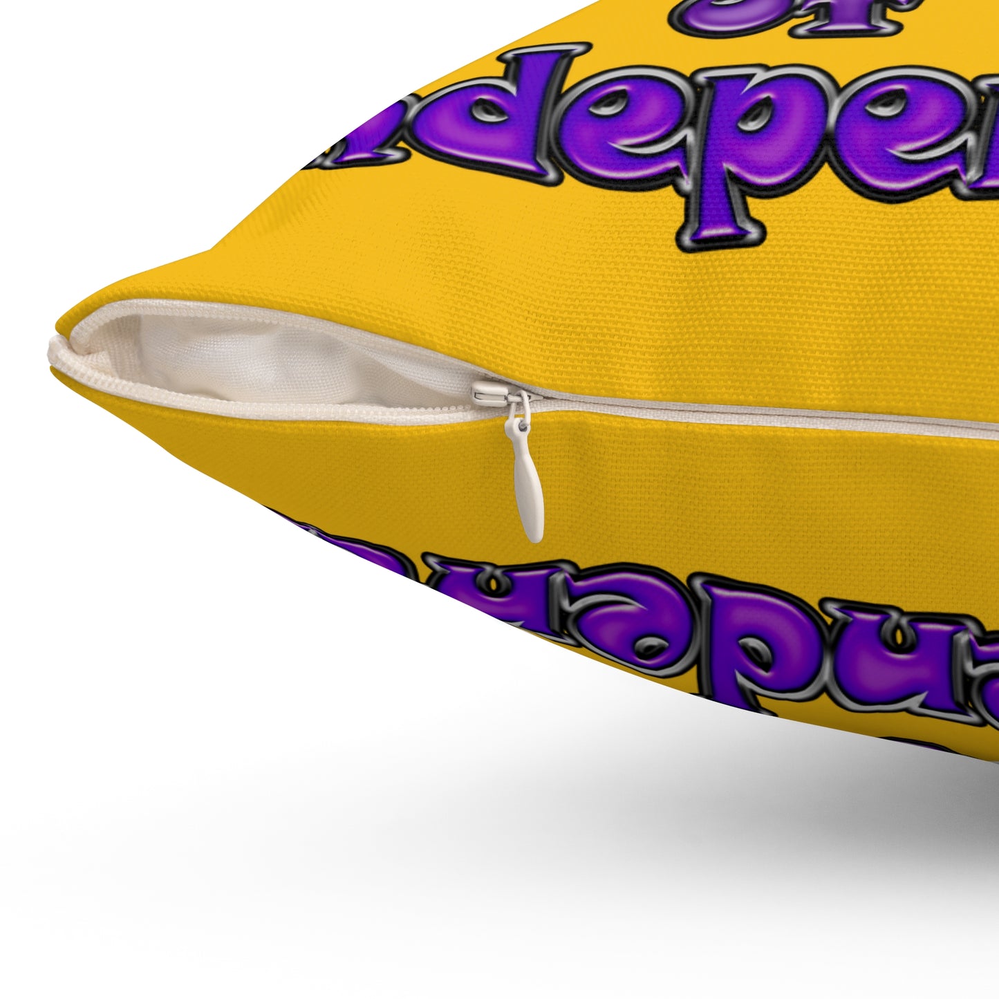 declaration of the independents - Spun Polyester Square Pillow - (yellow)