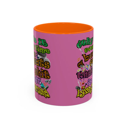 the bum's shit - Accent Mug (light pink)
