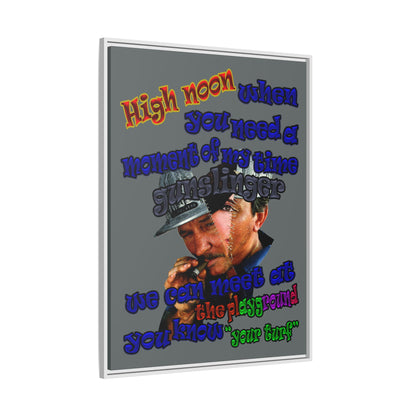 high noon - framed canvas art (dark grey)