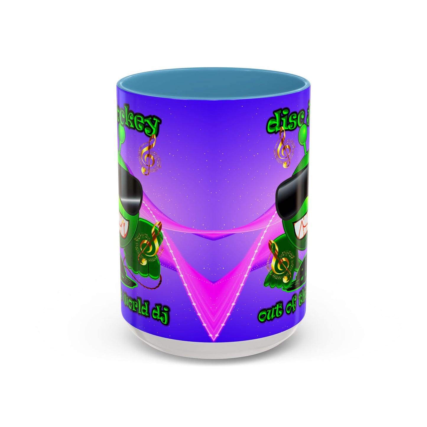 disc jockey - Accent Mug (purple-pink wave)