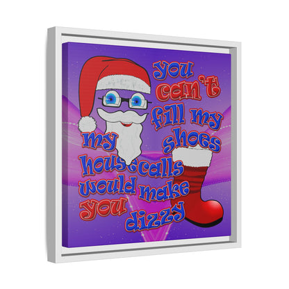 santa's shoes - framed canvas art (purple-pink wave)