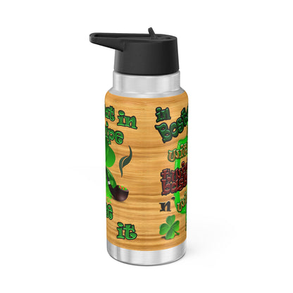 celtics logo - Gator Tumbler, 32oz  (butterscotch wood finish)