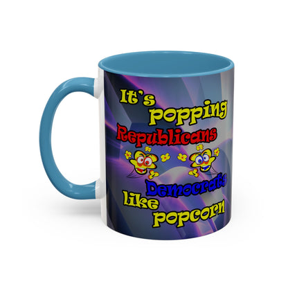 popping like popcorn - Accent Mug (grey-pink wave)