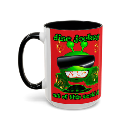 disc jockey - Accent Mug (red)