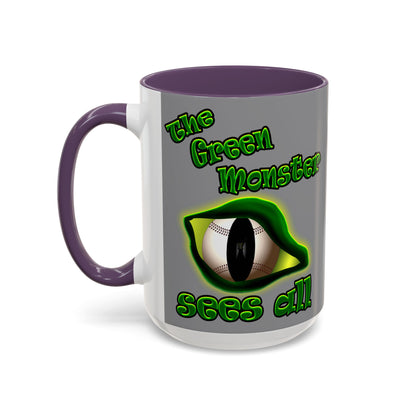 green monster - Accent Mug (grey)