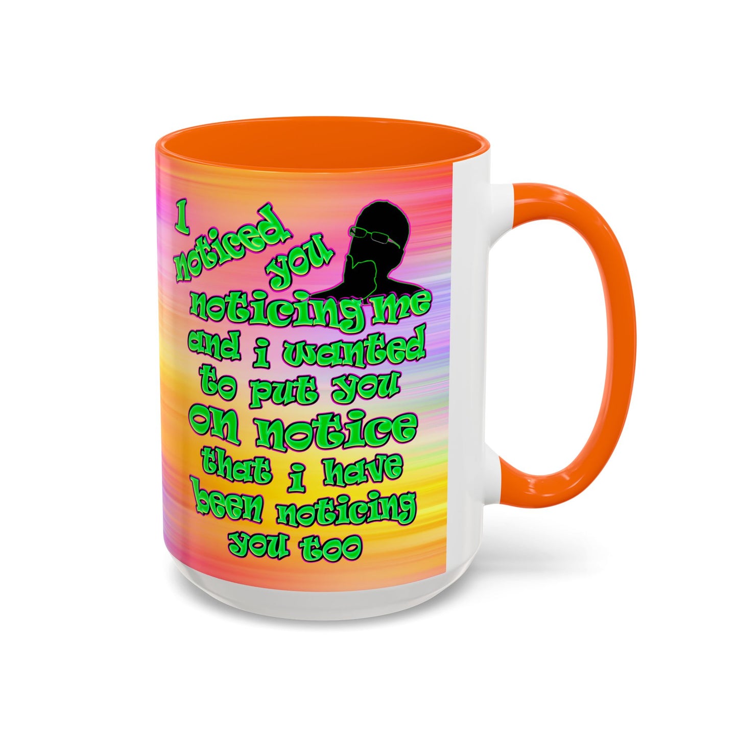 noticed you noticing - Accent Mug (color blur)