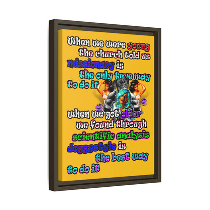 doggystyle - framed canvas art (yellow)