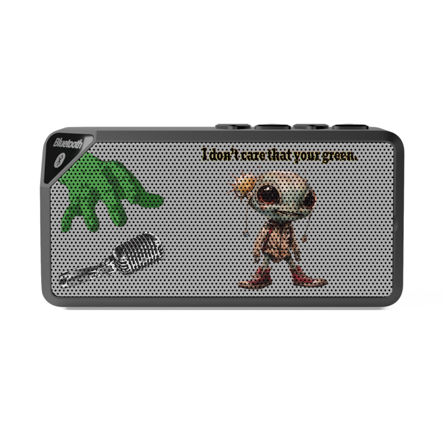 I don't care that your green - Jabba Bluetooth Speaker (light grey)