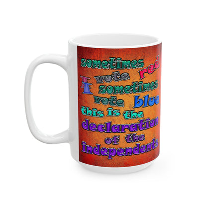 declaration of the independents - White Mug (burnt orange)