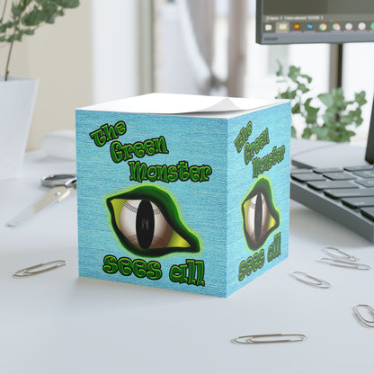 green monster - note cube (faded blue)