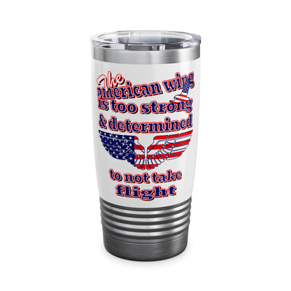 american wing - Ringneck Tumbler, 20oz (white)