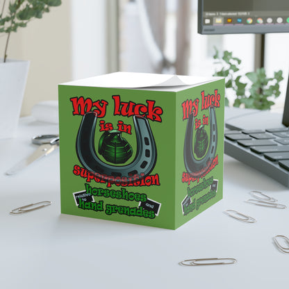 my luck - note cube (green)