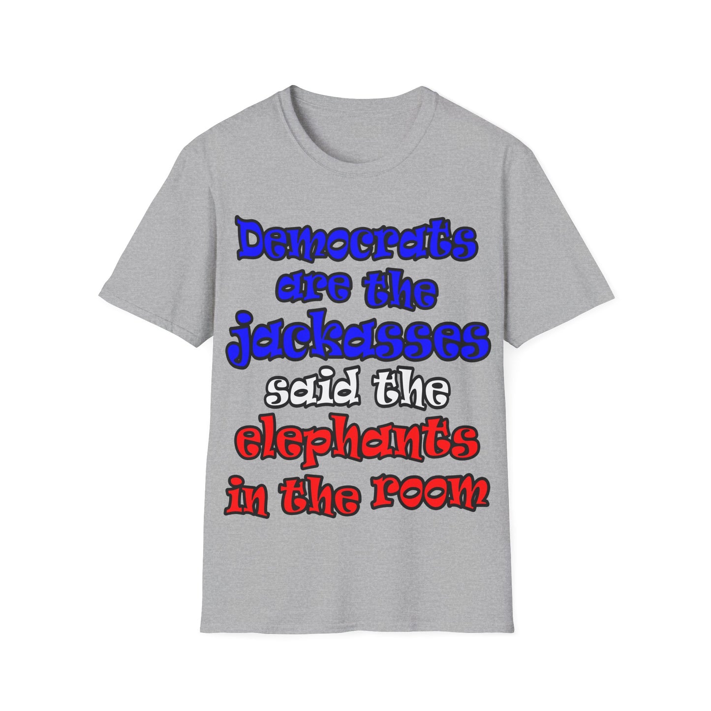 donkeys and elephants - Unisex Softstyle T-Shirt
