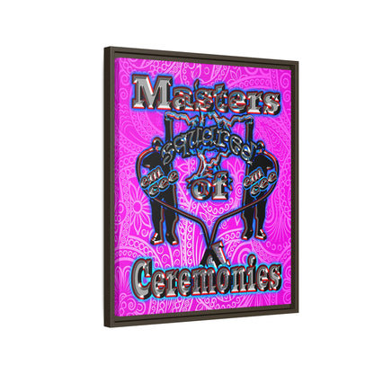 em cee squared - framed canvas art (pink swirl)