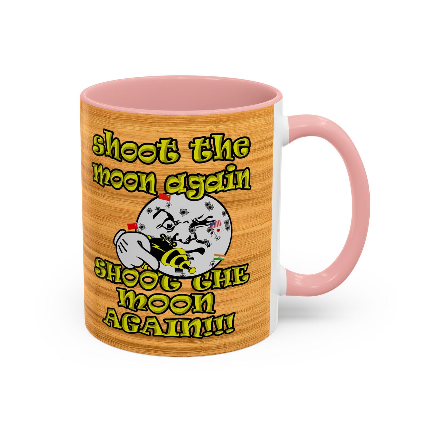 shoot the moon again - Accent Mug (butterscotch wood finish)