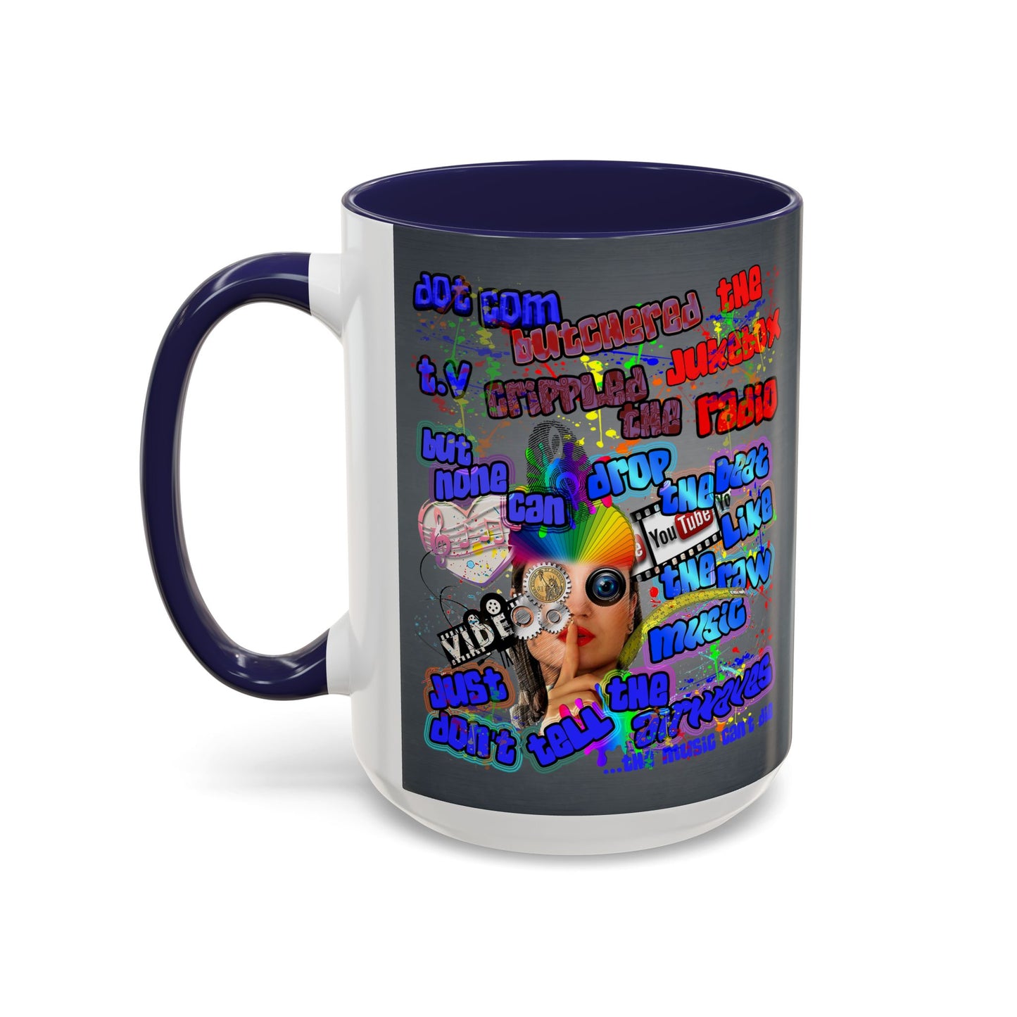drop the beat - Accent Mug (grey-light grey)