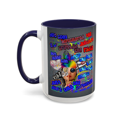 drop the beat - Accent Mug (grey-light grey)