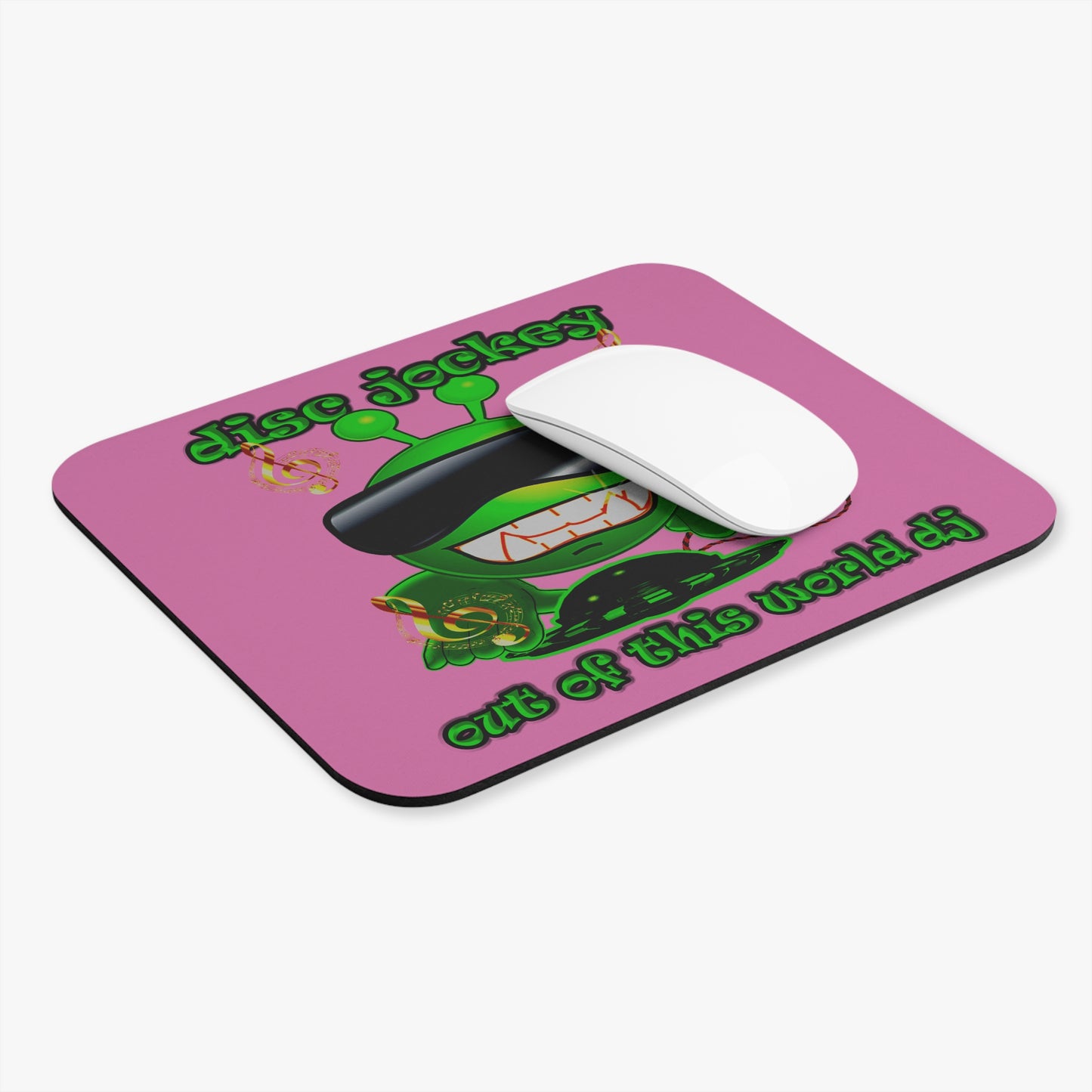disc jockey - Mouse Pad (Rectangle) (light pink)