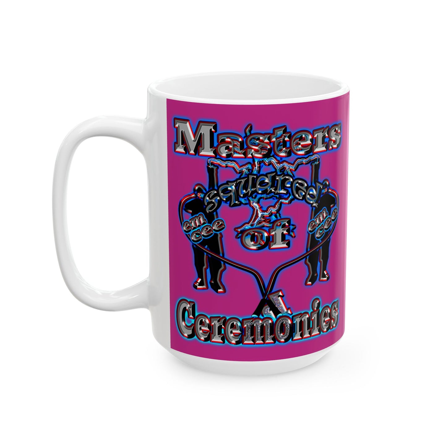em cee squared - White Mug (pink)