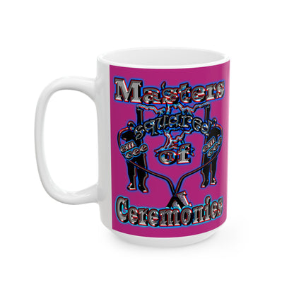 em cee squared - White Mug (pink)