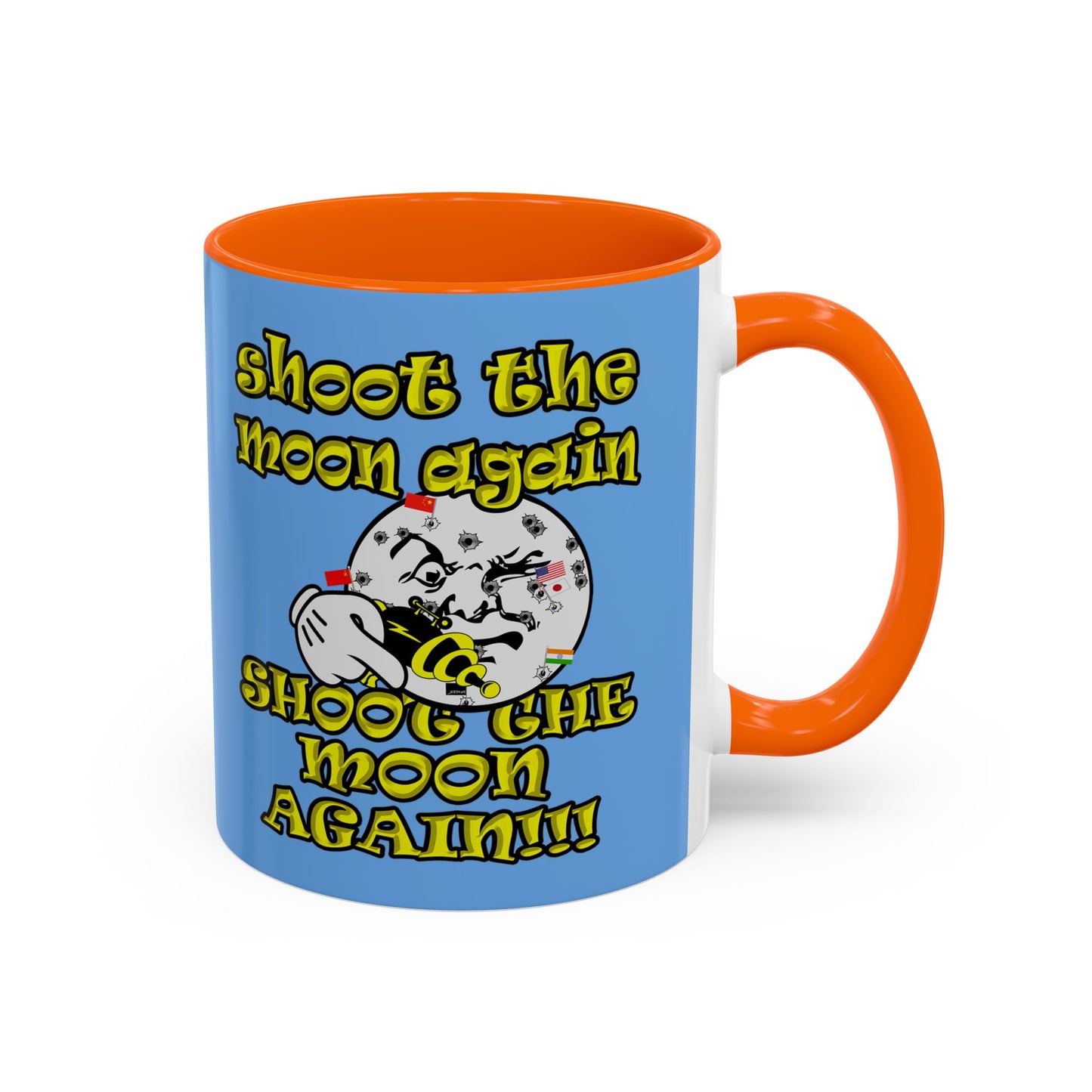shoot the moon again - Accent Mug (light blue)
