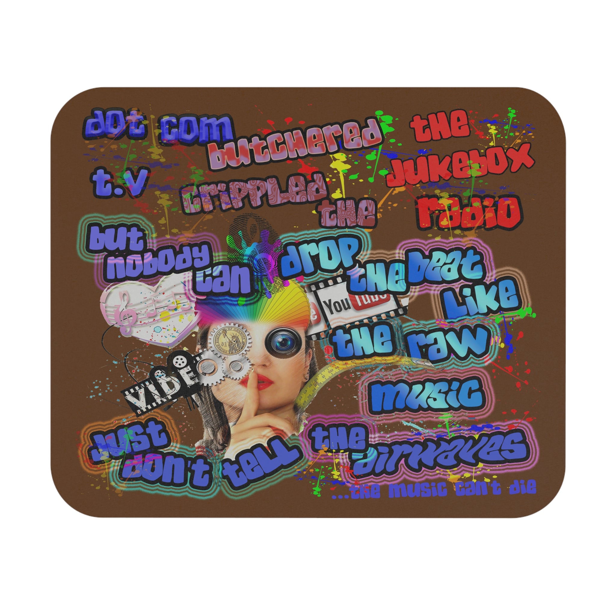 drop the beat - Mouse Pad (Rectangle) (brown)