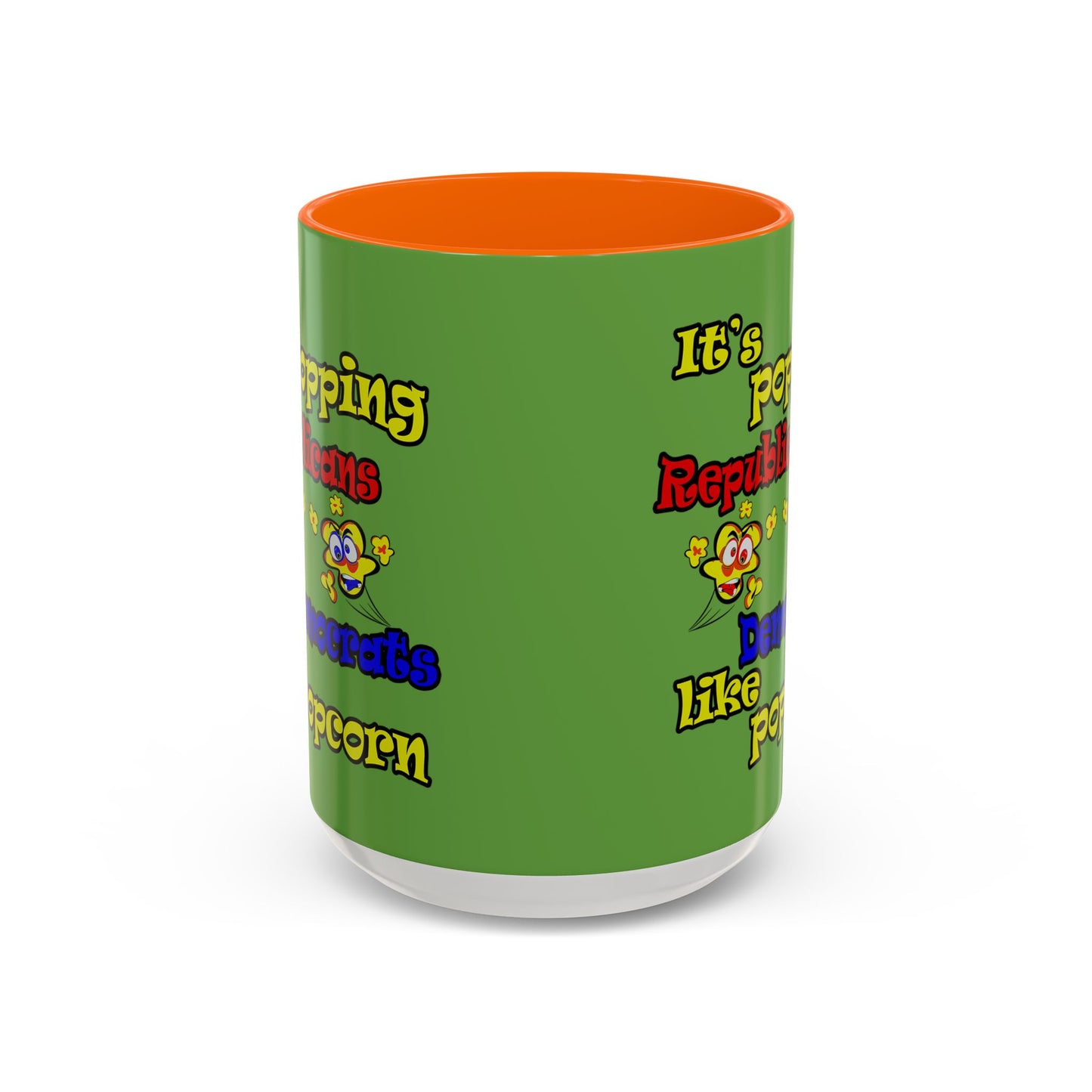 popping like popcorn - Accent Mug (green)