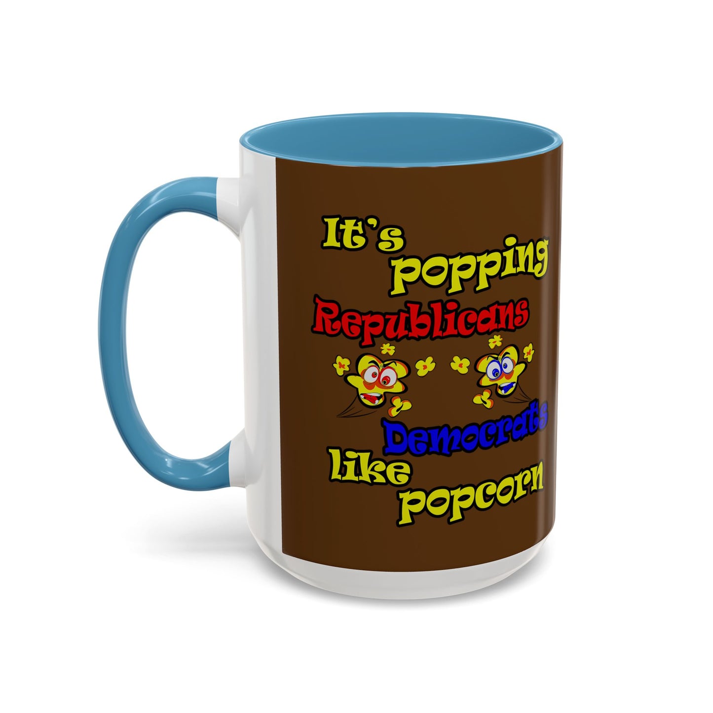 popping like popcorn - Accent Mug (brown)