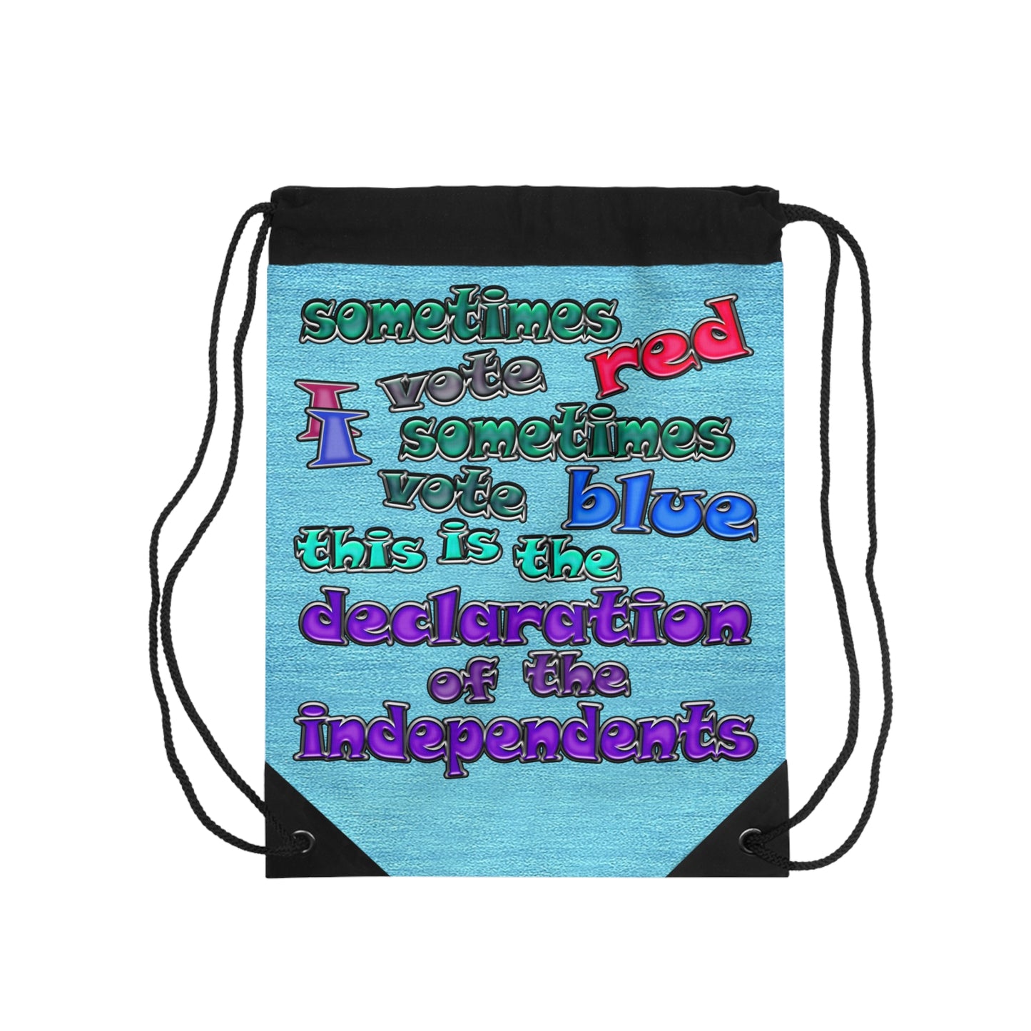 declaration of the independents - Drawstring Bag (faded blue)