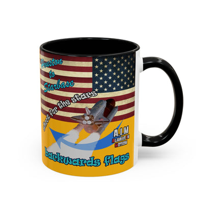 shoot for the stars - Accent Mug (yellow)