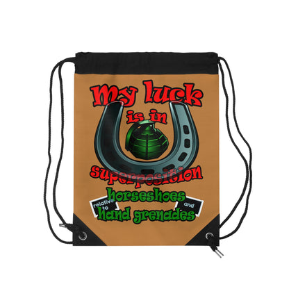 my luck - Drawstring Bag (light brown)