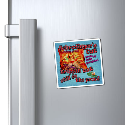 schrodinger's cat - Magnets - (faded blue)
