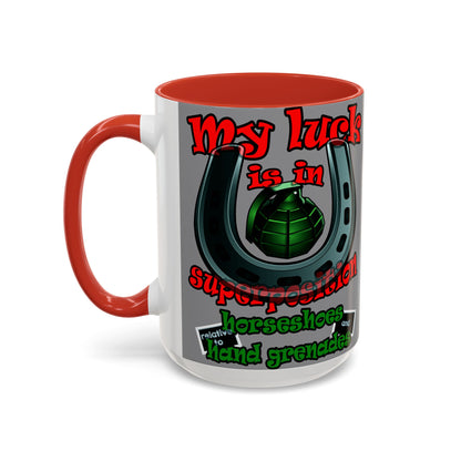 my luck - Accent Mug (grey)