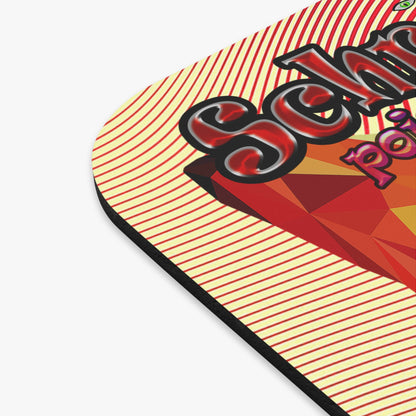 schrodinger's cat - Mouse Pad (Rectangle) (yellow-orange wave)