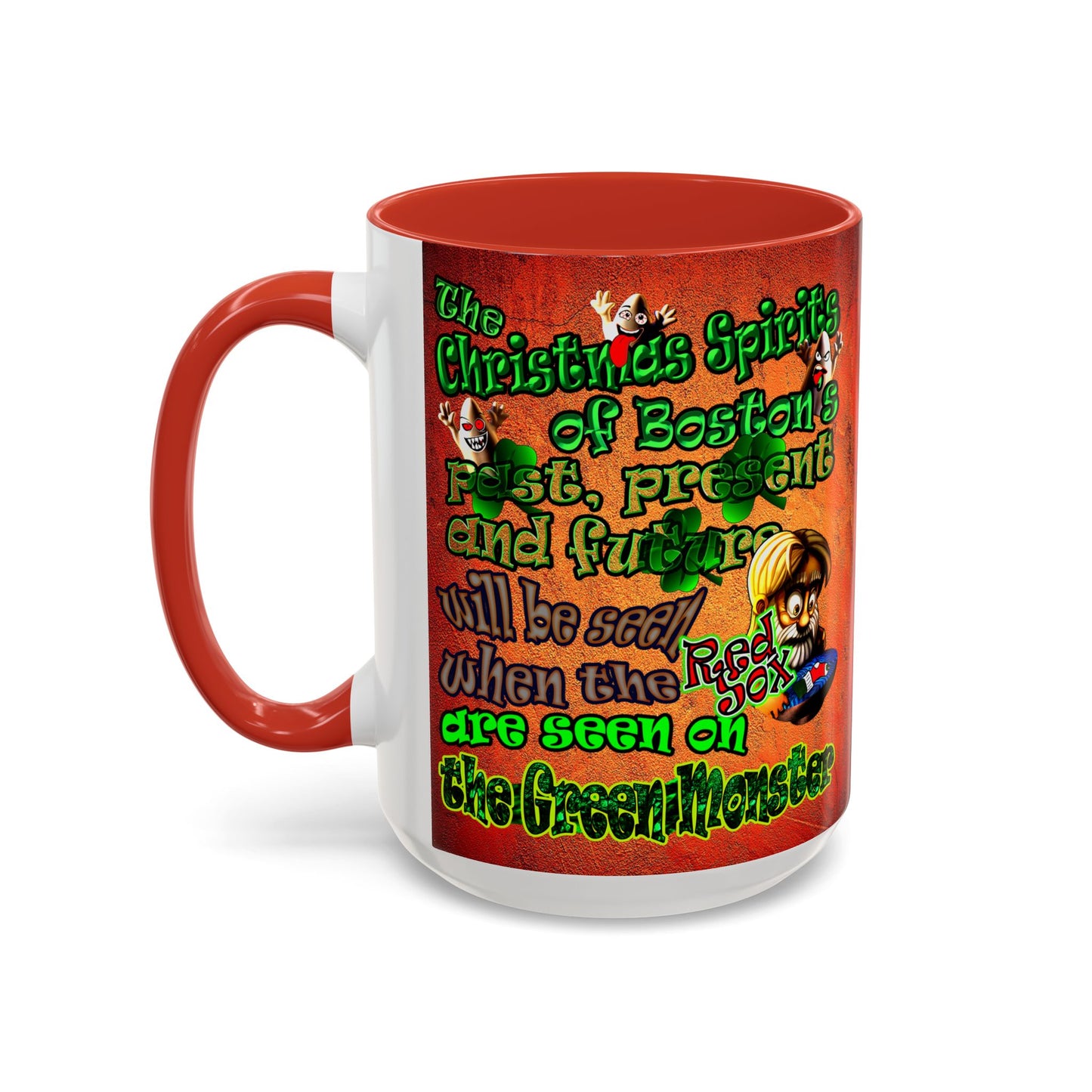 christmas spirits of boston - Accent Mug (burnt orange)