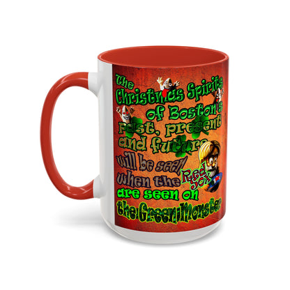 christmas spirits of boston - Accent Mug (burnt orange)