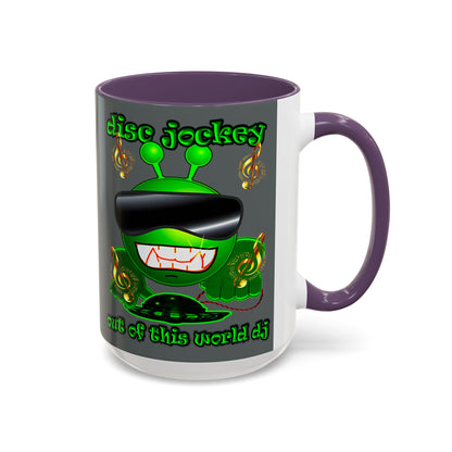 disc jockey - Accent Mug (dark grey)