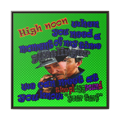 high noon - framed canvas art (logo green)