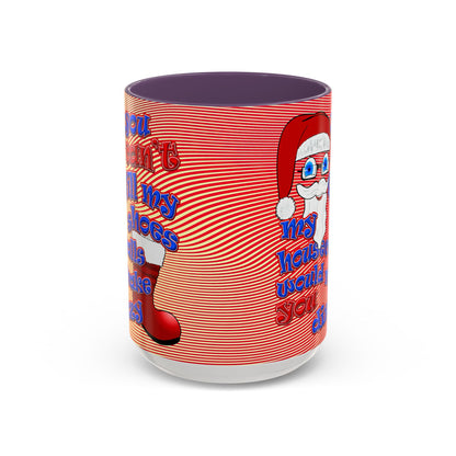 santa's shoes - Accent Mug (yellow-orange wave)