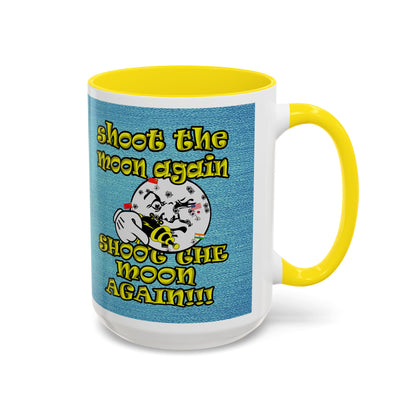shoot the moon again - Accent Mug (faded blue)