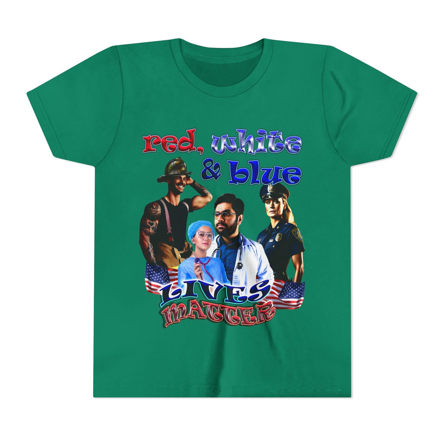 rw&b lives matter - Youth Short Sleeve Tee