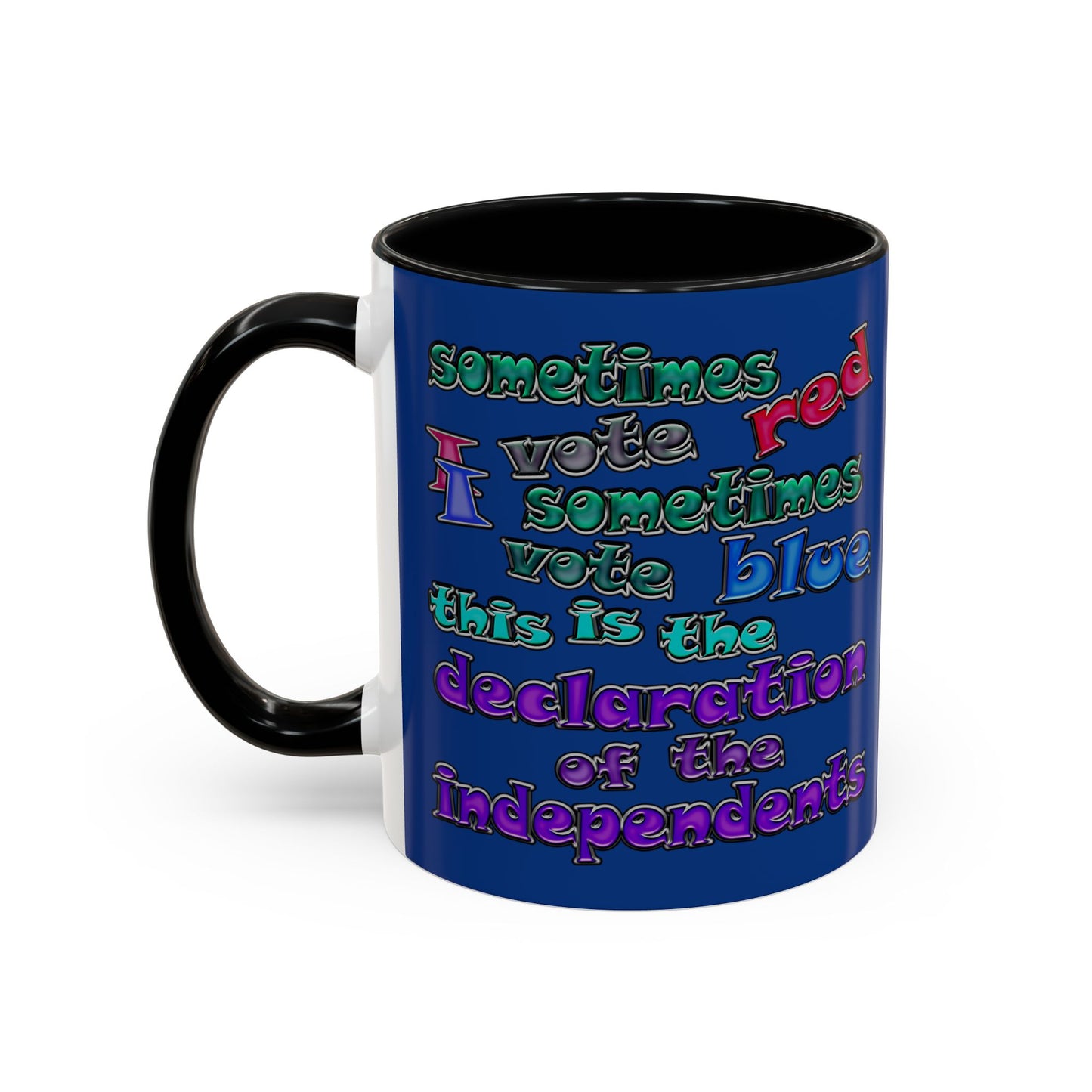 declaration of the independents - Accent Mug (dark blue)