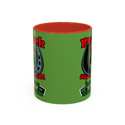 my luck - Accent Mug (green)